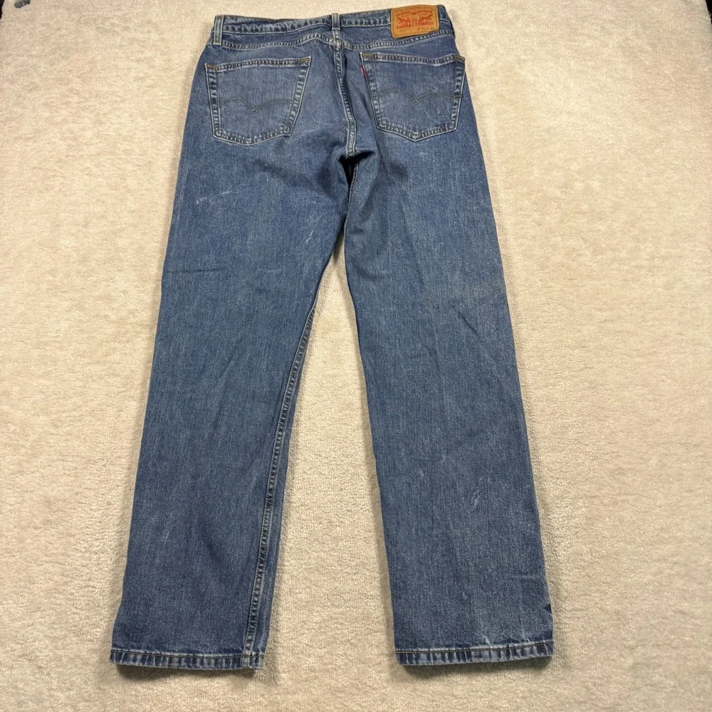 Levi's Jeans Mens 32x30 Blue 505 Regular Fit Straight Leg Medium Wash Denim